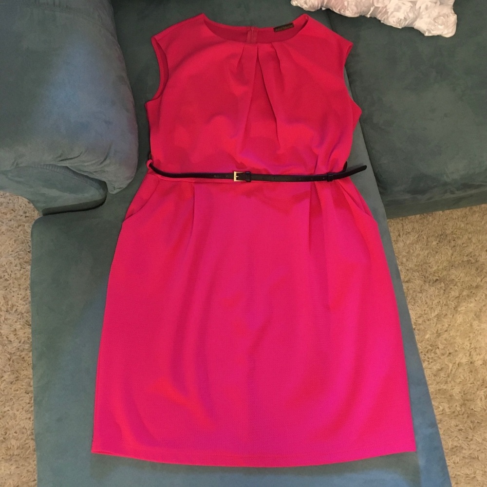 Pink midi plus size dress